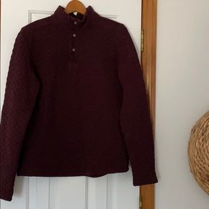 Avalanche 1/4 snap quilted maroon sweatshirt